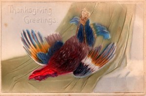 Thanksgiving Greetings With Turkey 1907