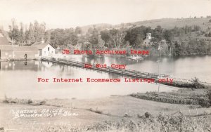 VT, Brookfield, Vermont, RPPC, Floating Bridge, Aerial View, Photo No 56 A