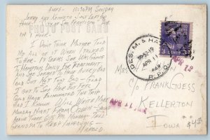 1948 The Band Shell City Park Ames Iowa IA RPPC Photo RPO Vintage Postcard