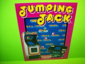 Universal JUMPING JACK Original NOS 1983 Video Arcade Game Promo Flyer Japan