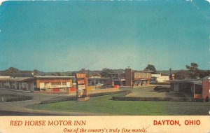 Dayton Ohio 1960s Postcard Red Horse Motor Inn Motel