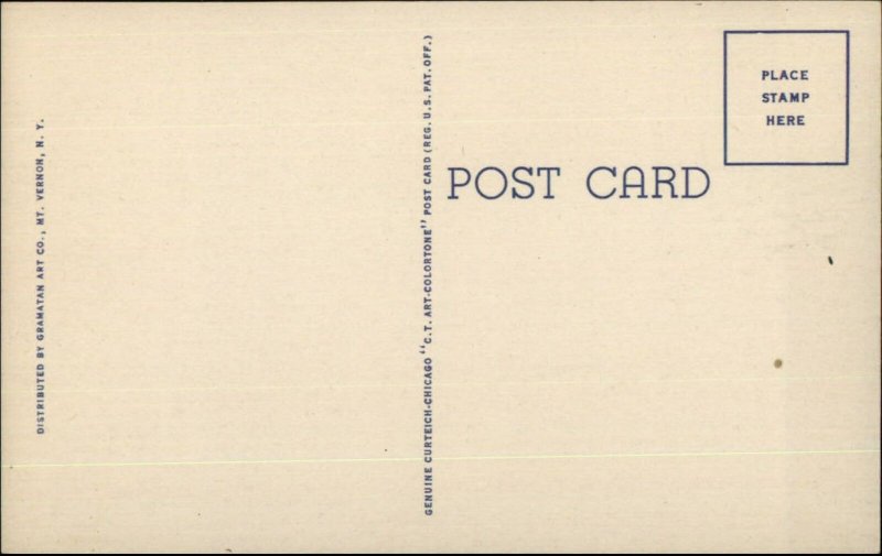 Carmel NY North End Beach Linen Postcard