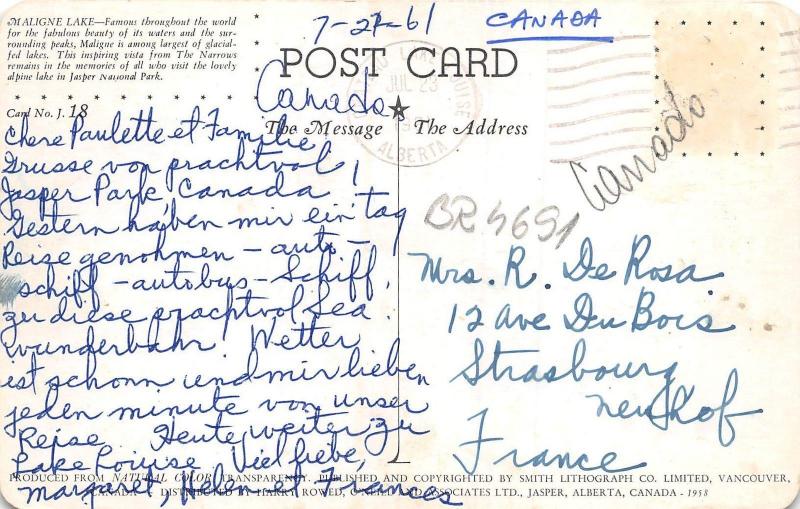 BR4691 Maligne Lake  Canada