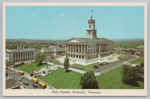 State View~Air View State Capitol Building Nashville Tennessee~Vintage Postcard