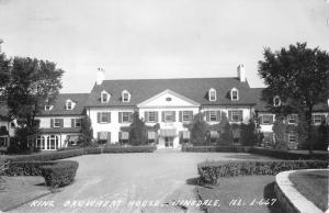 Hinsdale Illinois King Bruwaeat House Real Photo Antique Postcard K58723