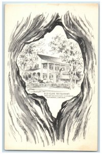 1962 Old Club Restaurant Building Historic Alexandria Virginia Vintage Postcard
