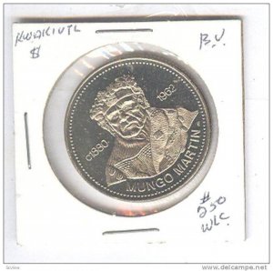 1977 KWAKIUTL DOLLAR Coin , British Columbia , Canada : Mungo Martin