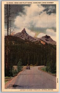 Vtg Montana MT Index & Pilot Peaks Cooke Red Lodge Highway 1930s View Postcard