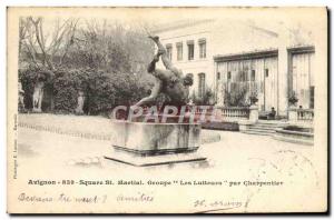 Old Postcard Fight Avignon Square St Martial Wrestlers Charpentier