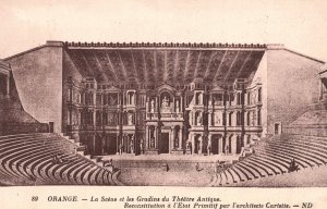 Orange La Scene Et Les Gradins Du Theatre Antique Reconstitutio Vintage Postcard