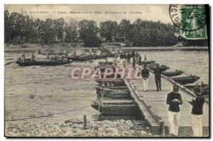 Old Postcard Avignon 7th Army Maneuver Genie bridge opening car door