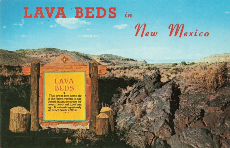 Postcard Lava Beds near Grants New Mexico