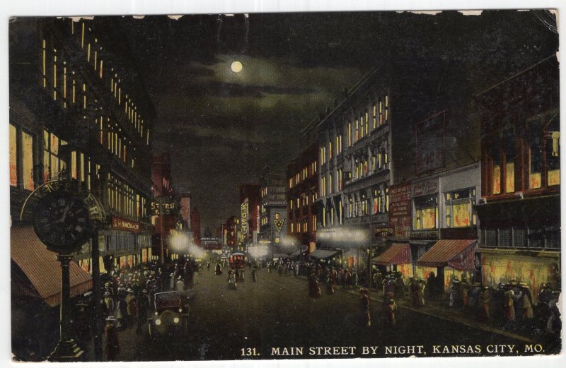 Kansas City, Mo, Main Street By Night