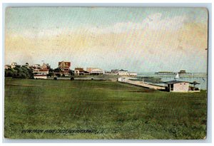 1908 View From Wave Crest Far Rockaway Long Island NY Rotograph Antique Postcard 