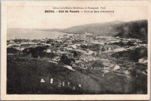 Brazil Bresil Etat du Parana Port et Baie d'Antoininia Paraná Postcard C053