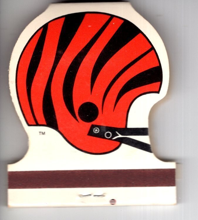 Vintage Matchbook, Cincinnati Bengals Football Helmet with Logo