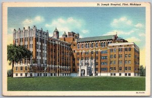 Flint Michigan 1946 Postcard St. Joseph Hospital