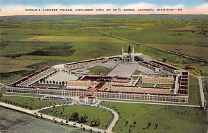 Worl'd Largest Prison Jackson, Michigan, USA 1941 