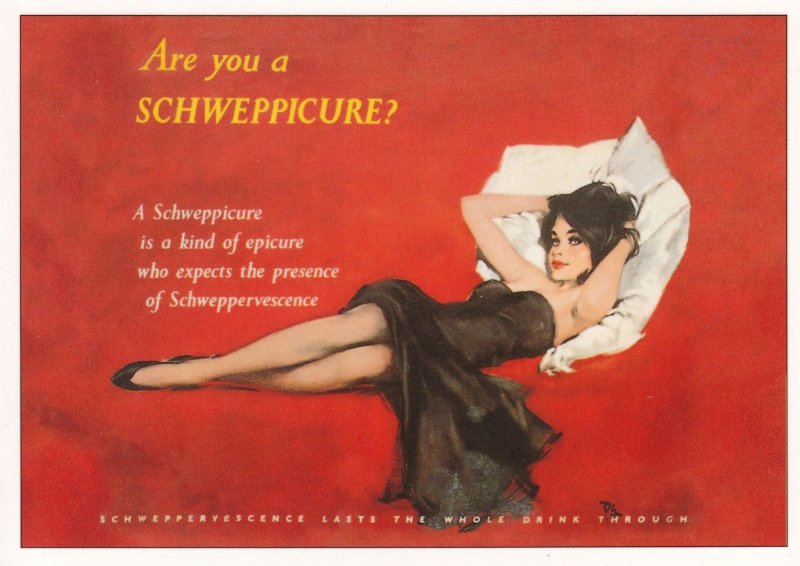 Are You A Schweppicure Schweppes Drinks Advertising Postcard