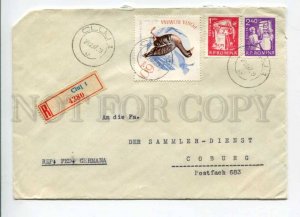 421224 ROMANIA to GERMANY 1967 year registered Cluj real posted COVER