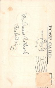 G78/ Akron Ohio Postcard 1914 Citizens Bank Boy Pocket Watch