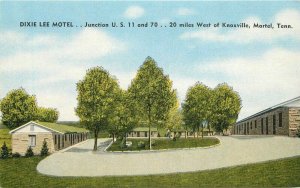 Tennessee Martel Dixie Lee Motel Kropp Linen 1940s Postcard roadside 22-2679