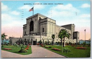Long Beach California 1940 Postcard Municipal Auditorium