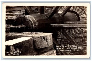 Norris Park TN Postcard RPPC Photo Main Wooden Axle 18th Century Grist Mill