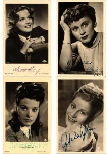 CINÉMA MOVIE FILM STARS FEMMES (Female) with AUTOGRAPHS 43 CPA