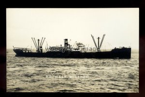 bf1225 - US Lykes Line Cargo Ship - West Harshaw , built 1919 postcard B Feilden