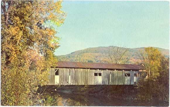 Kissing Covered Bridge, Cambridge Junction, Vermont, VT,  Chrome