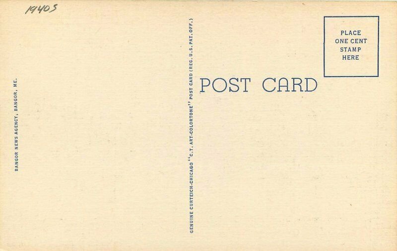Bangor Maine Large Letters Multi View Teich linen Postcard 21-13424 
