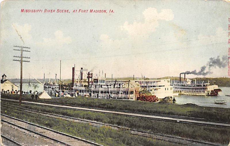 Mississippi River Scene Fort Madison, Iowa  