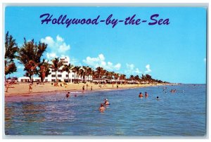 1960 Hollywood By The Sea Beach Swimsuit Pine Trees Florida FL Vintage Postcard