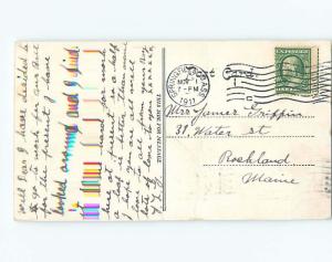 Divided-Back RIVER SCENE Springfield Massachusetts MA hp5485