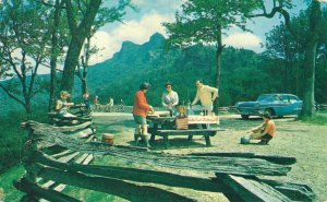 USA Picnic Fun Grandfather Mountain Linville North Carolina Chrome 08.15