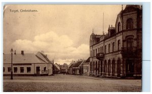 c1910 Cimbrishamn (Simrishamn) Square Skåne County Sweden Posted Postcard