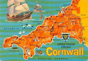 BR82305 cornwall map cartes geographiques  uk