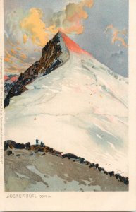 Austria Zuckerhütl Mountain Peak Stubai Alps , Tyro Litho Ottmar Zieher 1900s