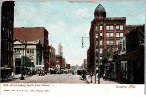 Omaha, Nebraska - On 16th St. North from Farnum Street - c1905