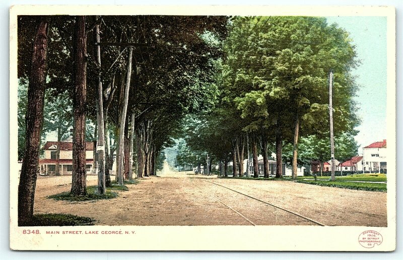 Postcard NY Lake George Pre 1908 View of Main Street in Lake George B30