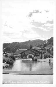 RPPC Opera House & Lodge, Sun Valley, Idaho c1940s Vintage Photo Postcard