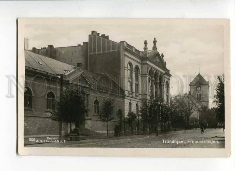 271135 NORWAY Trondheim Masonic Lodge Vintage photo postcard