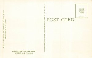 Vintage Miami International Airport Photochrome Postcard by Gulf Stream