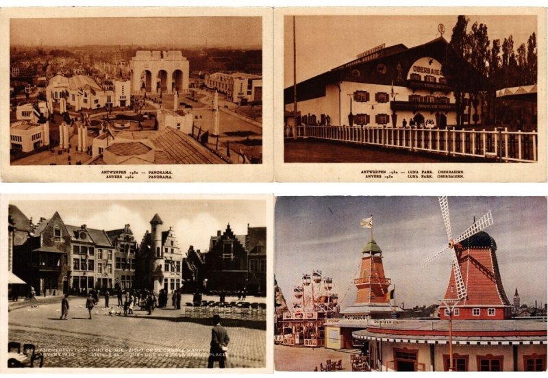 EXPOSITION ANTWERP ANSWERS BELGIUM, 1930, 33 Vintage Postcards (L6177)
