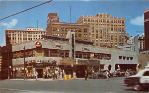 Detroit Michigan 1950s Postcard Greyhound Bus and Air Lines Terminal