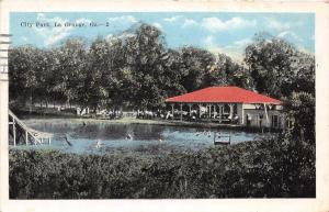 D92/ La Grange Georgia Ga Postcard 1948 City Park Water Slide Pavilion