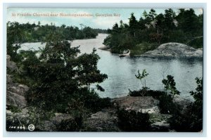 c1905 In Freddie Channel Near Minnicoganashene Georgian Bay Canada Postcard 