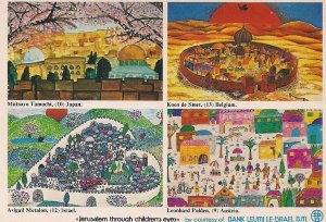 JUDAICA, Israel Children of the World Paint Jerusalem, Temple Mount 1980's