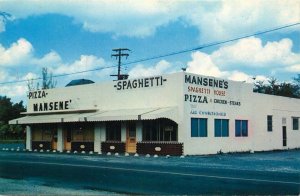 c1950s Mansene’s Spaghetti House - 37th Ave, Miami Florida • Vintage Postcard
